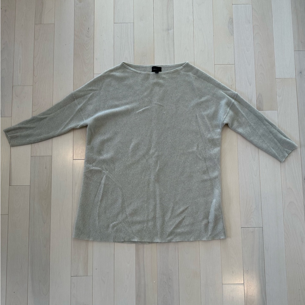 J.Crew Italian Cashmere Gray Oversized Sweater